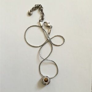 Brighton reversible blue/camel necklace